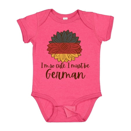 

Inktastic I m So Cute I Must Be German Sunflower Gift Baby Boy or Baby Girl Bodysuit