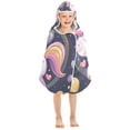 thumbnail image 7 of Unicorn and Heart Kids Hooded Beach Towel Baby Bath Poncho Towels with Hood Absorbent 50"x23.5" for Pool Swimming, 7 of 7