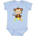 thumbnail image 3 of Inktastic Cute Monkey With Eyeglasses, Colorful Flowers Boys or Girls Baby Bodysuit, 3 of 5