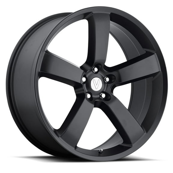 Dodge Charger Custom Wheel 20x9 inch 5-115 Bolt-Pattern 20 Offset Matte Black Rim Style 5 Spoke for Car