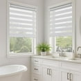 thumbnail image 2 of Cordless Zebra Blinds Dual Layer Roller Blinds (W x H ) -Stop Roller Blinds for Doors Light Filtering Sheer Shades for Home Light Control for Day and Night, 2 of 7
