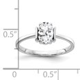 thumbnail image 2 of Primal Gold 14 Karat White Gold 7x5mm Oval Cubic Zirconia Ring, 2 of 4