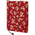 thumbnail image 1 of Funda protectora de tela para libros con estampado floral, rectangular, para álbumes de recortes, de tela color ladrillo, para libros de bolsillo de adultos., 1 of 7