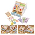 thumbnail image 4 of 1 Set Children Simulated Wooden Cash Register Tool Table Play Educational Toy, 4 of 8