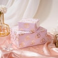 thumbnail image 4 of Wedding Wrapping Paper Roll - Mini Roll - 17 Inch x 16.5 Feet - Pink Gold Foil Ring Design, Perfect for Wedding, Bridal Shower, Birthday, 4 of 13