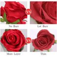 thumbnail image 6 of Morttic Artificial Flowers Silk Roses Fake Bridal Wedding Bouquet for Home Garden Party Floral Decor 10 Pcs (Red), 6 of 7