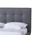 thumbnail image 2 of Baxton Studio Jonesy Style Scandinave Milieu du Siècle Lit Plateforme Rembourré en Tissu, Grand Lit, Gris'), 2 of 5
