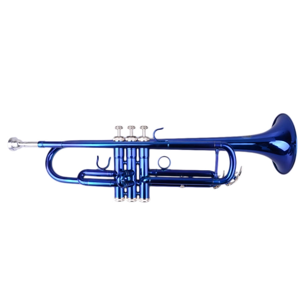 Brass B Flat Trumpet Gloves Set, Blue