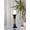 Dark Polish_1, variant on Traditional Antique White Handmade Mango Wood Set Of One 6" Pillar Candle Holder for use, Living Room, Dinning Room, Study Room, Spa, Restaurants, Place Of Worship, etc
