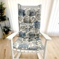 thumbnail image 3 of Barnett Home Decor Outdoor Rocking Chair Cushions – Boutique Blue Floral, Extra-Large Set Seat 19x19 & Back 18x23, Fade & Weather Resistant Porch Rocker Cushions, 3 of 8