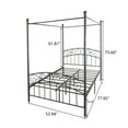 thumbnail image 3 of Tcbosik Canopy Bed Frame Full Size Vintage Bed, Black, 3 of 4