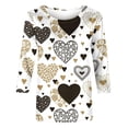 thumbnail image 5 of hcuribad Valentine's Shirts for Women Womens Shirts t Shirts for Women Heart Printed Shirts for Women 3/4 Sleeve Round Neck Graphic Tees Holiday Tops Yellow S, 5 of 6
