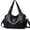 Black, variant on Vintage Chic Large Capacity PU Leather Shoulder Bag for Women - Stylish Slouchy Hobo Purse