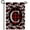 Monogram C, variant on America Forever Elegant Red And Black Plaid Monogram X Garden Flag, 12.5 x 18 inch Double Sided, Buffalo Plaid Initial Flag, Floral Tartan Banner, Personalized Fall Winter Decor, Letter X Yard Flag
