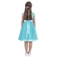 thumbnail image 7 of Manyakai Big Kids Girl's V Neck Bow Sash Wedding Bridesmaid Dance Prom Ball Gown Flower Dress Blue 2, 7 of 7
