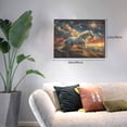 thumbnail image 2 of Daiia Starry Sky White Horse Print Canvas Decorative Picture – 30x40in Artistic Wall Art, Ready-to-Hang Canvas Print for Living Room（Horizontal）, 2 of 6