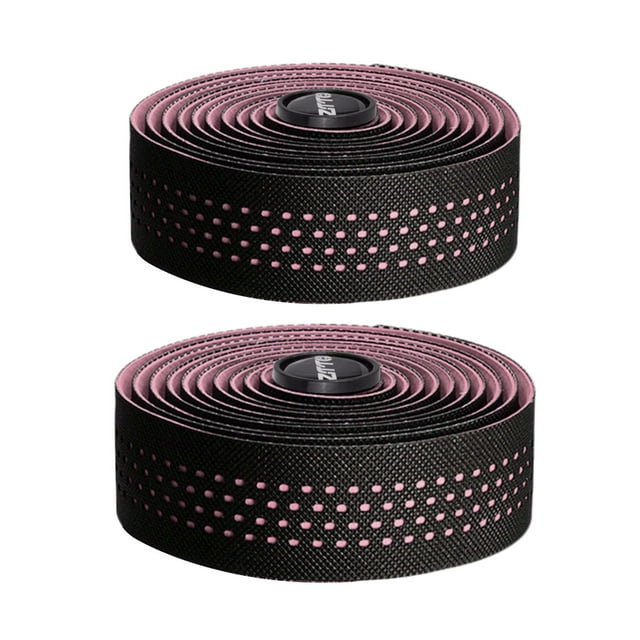 Juego de 2 cintas para manillar de bicicleta de carretera, cómodas y antiamortiguación. Rosa