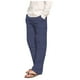 thumbnail image 1 of Pantalones de pijama largos de poliéster para hombre, informales, con estampado a cuadros, holgados y deportivos., 1 of 4