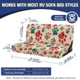 thumbnail image 7 of Uourmeti Paw Print Leopard Print Design Sofa Bed Slipcovers Stretchy, Fit for RV Travel, RV Couch Covers Fit for Camper Loveseat, 7 of 7