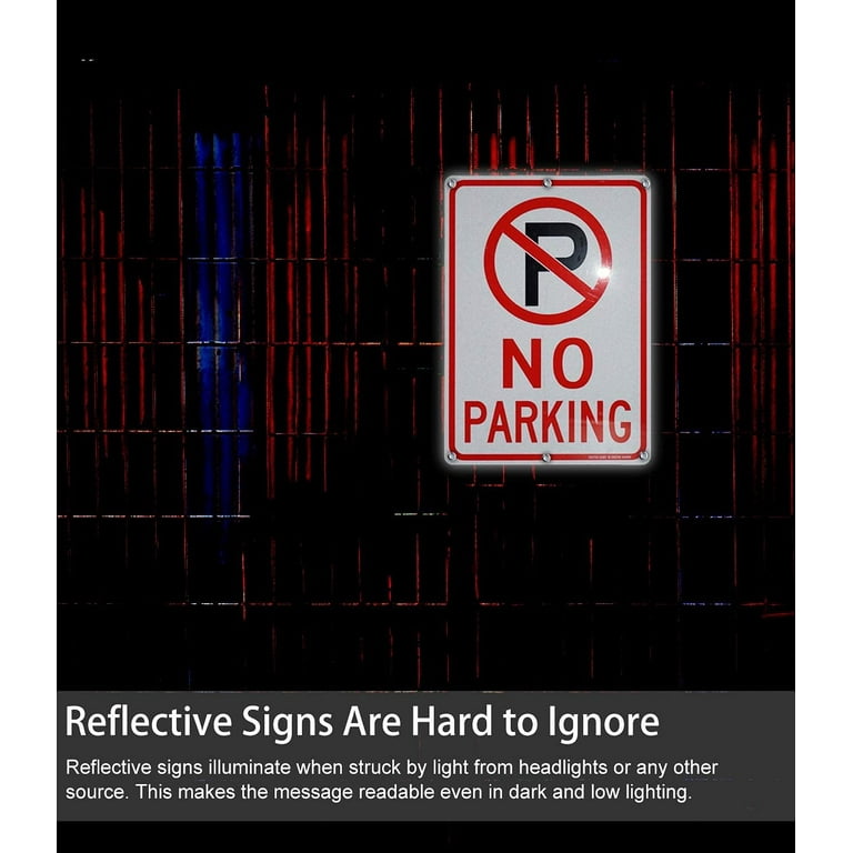 Panneau Personnalisé "No Parking" Pour Alice – Métal 12x9", Rouge, Warning Signs Store