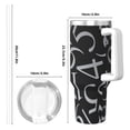 thumbnail image 4 of Sikiie Numbers Insulated Stainless Water Bottle Lid Travel Mug Cup Insulated Tumblers Cup 40oz Ice Bully With Handle, 4 of 8