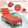 thumbnail image 2 of Gymax Set of 4 73'' Lounge Chaise Cushion Padded Recliner Cushion Orange, 2 of 7