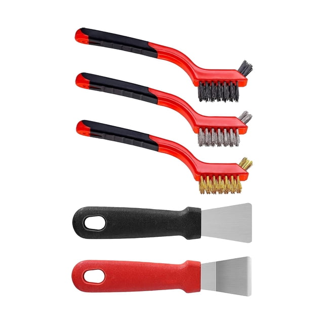 Wire Brush Set Complete Cleaning for chen Rust Removal Paint Remover 5 pieces