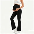 thumbnail image 2 of YFNNUP Maternity Flare Leggings for Women Over The Belly Workout Yoga Pregnancy Pants with Pockets Black,XXL, 2 of 6