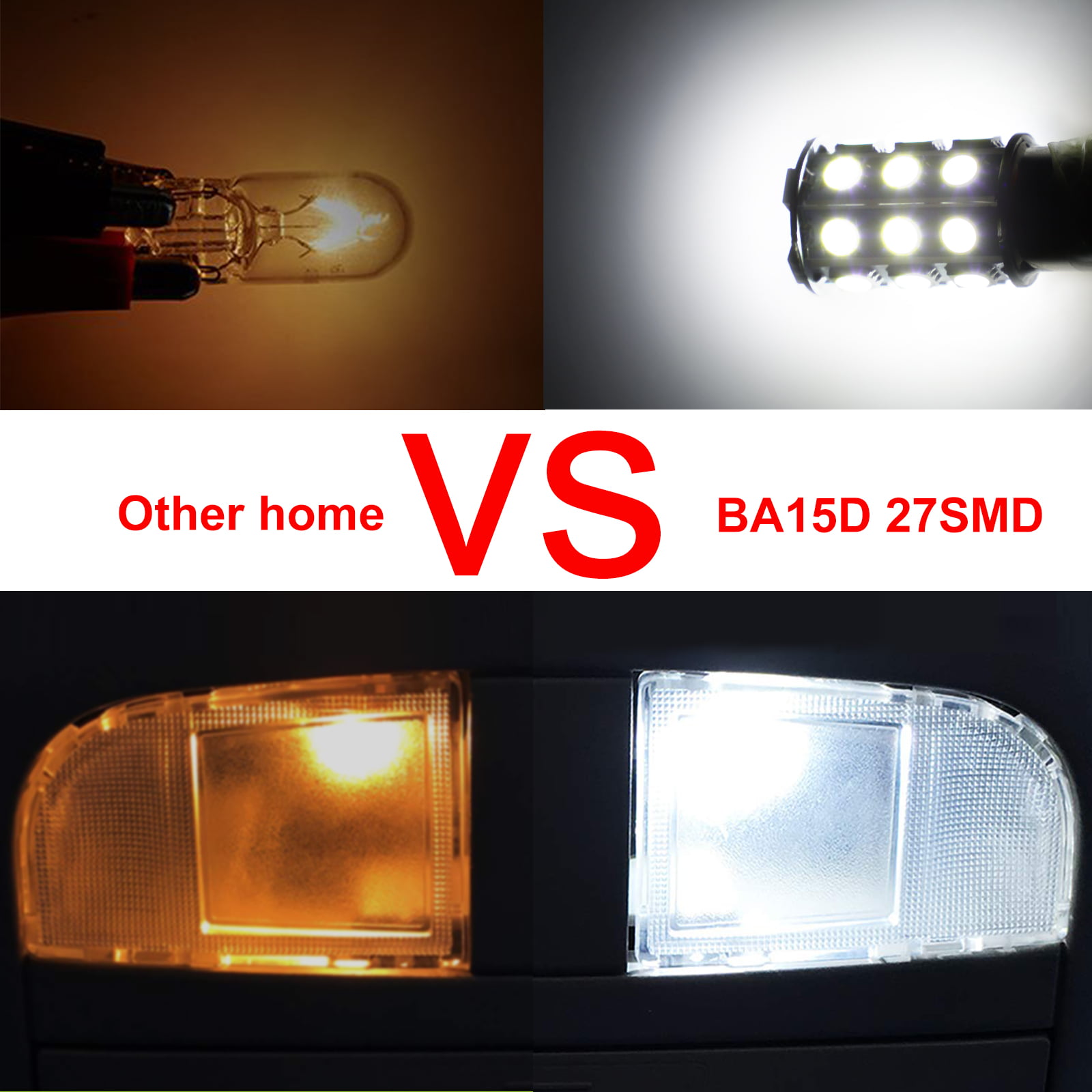 BrothersLED 1 BA15D Double Contact Bayonet LED Light Bulbs for RV Camper Trailer 