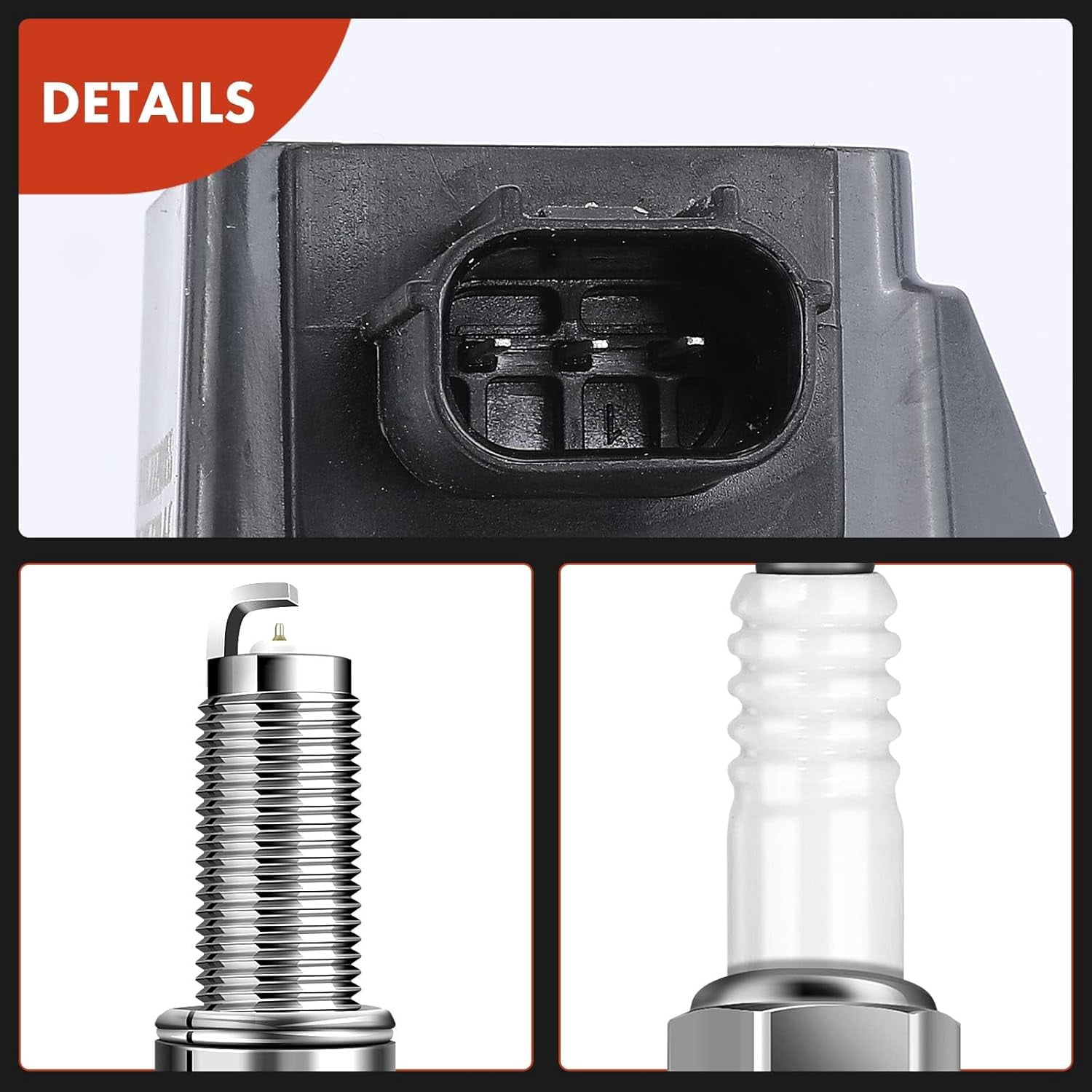 A-Premium Set of 4 Ignition Coil Pack and Iridium Spark Plugs Compatible with Honda Civic 2012-2015 1.8L & Acura ILX 2013-2015 2.0L, Replace# 30520R1AA01, NGK97390
