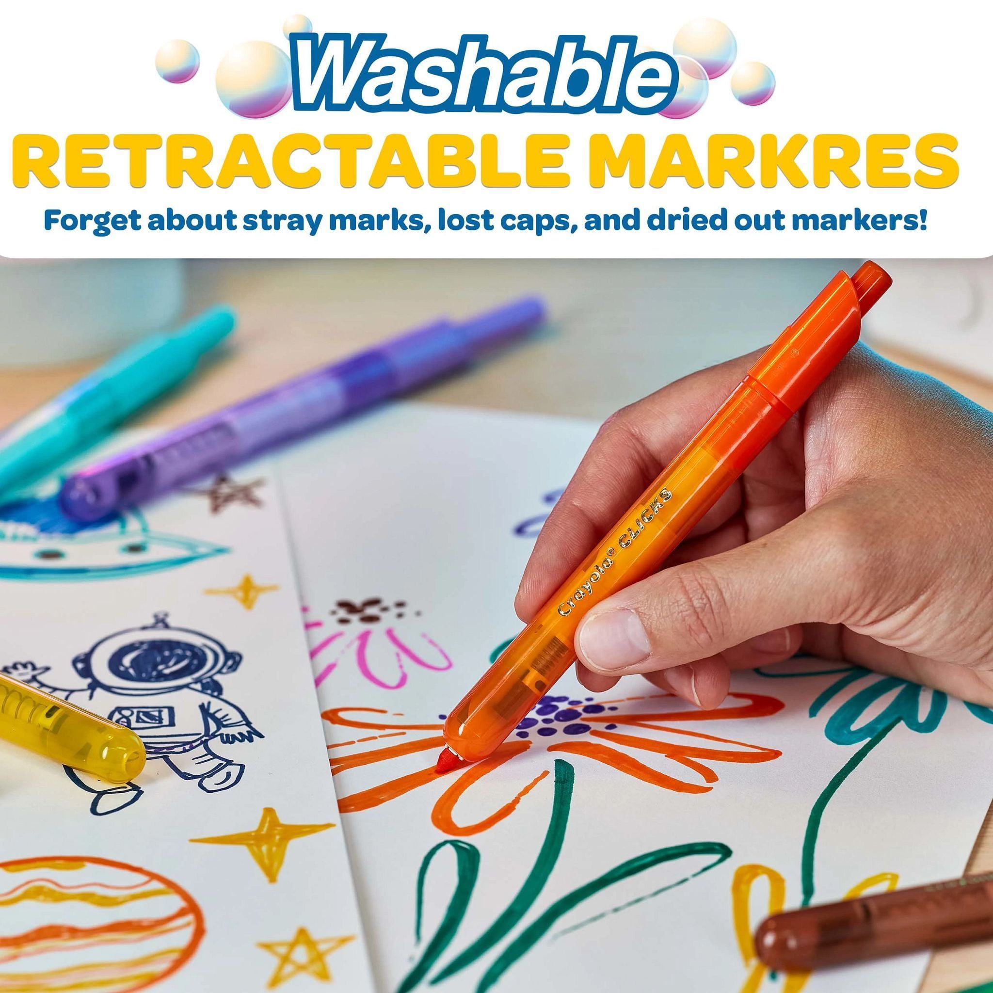 Crayola Clicks Retractable Markers, 10 per Pack, 2 Packs