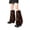 Coffee, variant on leg warmers for women's Faux Leg Warmers Furry Boot Cuffs Covers Leg Sleeves Plain Winter Boot Covers Winter Warm Party Leg Accessories for Women
