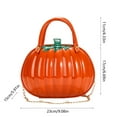 thumbnail image 3 of Oioii Women Pumpkin Shaped Crossbody Shoulder Bag Unique Weird Handbag Novelty Halloween Pumpkin Bag, 3 of 7