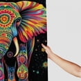thumbnail image 3 of BCIIG Psychedelic Elephant Shower Curtain Set with Hooks - Premium Fabric 36"x72, 3 of 7
