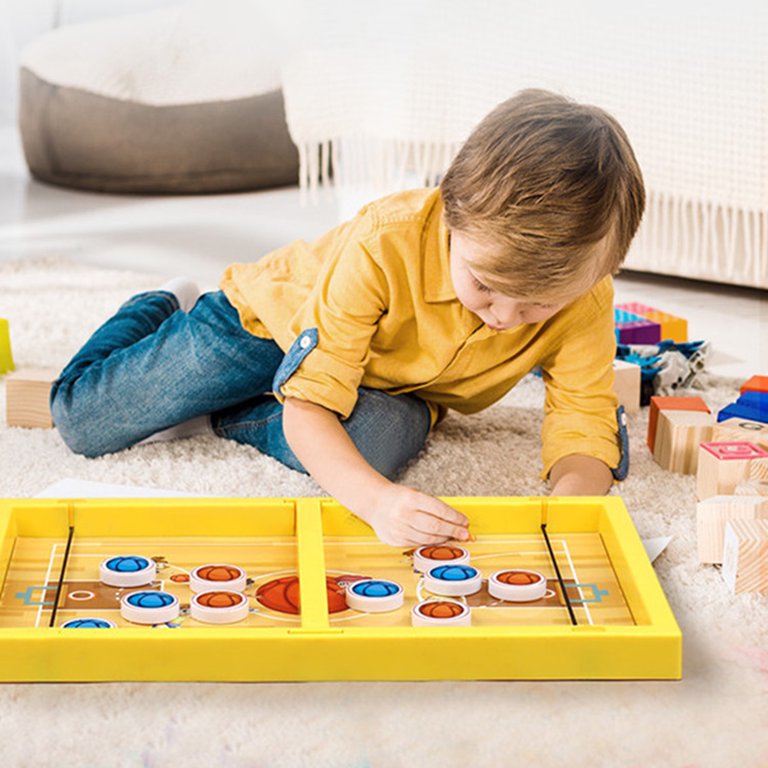 Large Sling Puck Game, Foosball Winner Board Game, Wooden Hockey Table  Game, Fast Paced Slingshot Game Board, Rapid Sling Table Battle Speed  String