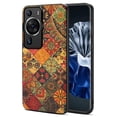 thumbnail image 1 of For Huawei P60 / P60 Pro Flower Case PU Leather Protective Back Cover - Summer / Red, 1 of 4