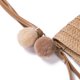 thumbnail image 4 of Bolso de hombro de paja para mujer, bolso cruzado con pompón tejido a mano, bolso tipo sobre de playa de verano, cartera XBTCLXEBCO diseño de bolso tipo sobre cuadrado, bandolera de piel texturizada, largo ajustable, 4 of 6