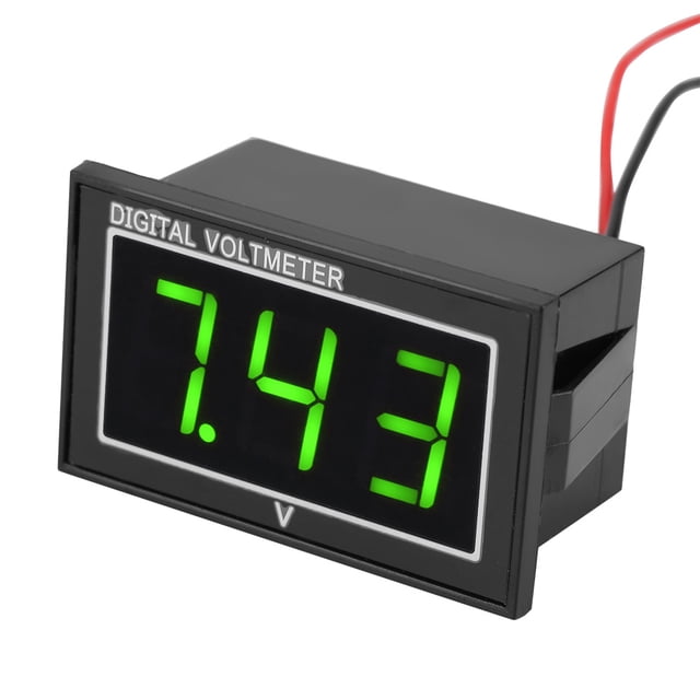 Waterproof LED Display HighVoltmeter For Cars And Bikes - Compact Design