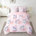 thumbnail image 2 of King Comforter Set 7 Pieces,Unicorn Reversible Bed in a Bag King,Love Heart King Bedding Set Rainbow Unicorn Comforter,Flat Sheet,Fitted Sheet,Pillowcases,Pillow Shams, 2 of 5