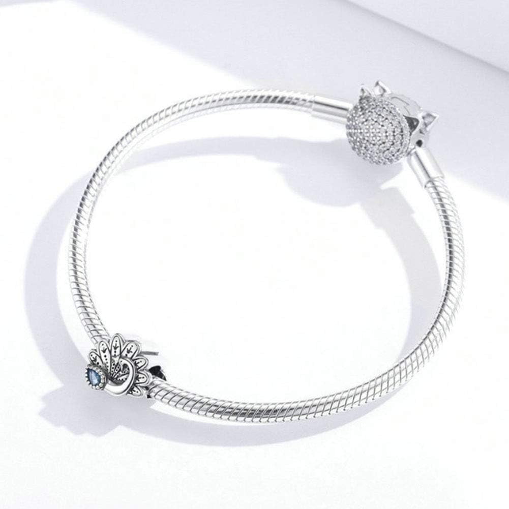 GHSDFBB Cat Charm 925 Sterling Silver Bat Charm Peacock Charm Animal Charm Birthday Charm Gift Charm for Pandora Charm Bracelet Walmart