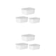 thumbnail image 2 of Billuyoard Contenedores de almacenamiento de alimentos con tapas: herméticos, sin fugas, apilables, de grado alimenticio, de plástico, color Blanco lechoso 3 piezas 2piezas, 2 of 6