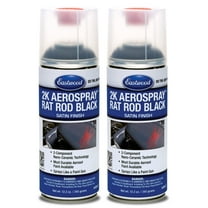 Eastwood 2K Catalyzed Aerospray Durable Rat Rod Satin Black Finish Spray Paint Aerosol 12.2 oz 2 Pack