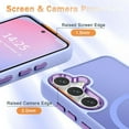 thumbnail image 4 of TJS for Samsung Galaxy S24 Phone Case, Magnetic Ring Translucent Protective Cover for Samsung S24 (Purple), 4 of 5