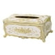 thumbnail image 1 of Estuche para guardar pañuelos, dispensador de pañuelos, servilletero, decorativo para baño Dorado, 1 of 9