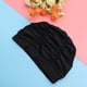 thumbnail image 2 of 2 gorros de natación plisados impermeables para mujer, protectores auditivos para natación (negro), 2 of 5