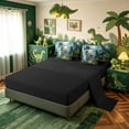 thumbnail image 4 of meiyoeat Forest Dino King Bedding for Boys Men, Farmhouse Animal King Bed in a Bag, Green, Black Reversible, 7-Piece, 4 of 5