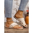 thumbnail image 3 of Women'S Simple & Fashionable Solid Color Slip-On Sandals With Buckle Strap & Open Toe, 3 of 4