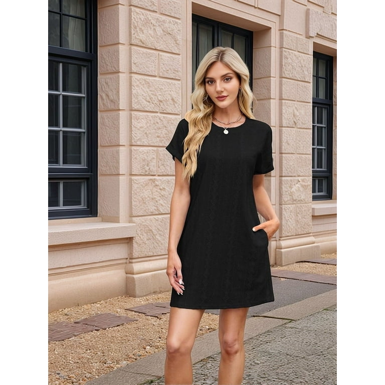Casual Dresses for Women Ruffle Cap Sleeve Shift Dresses V Neck Short Sleeves Solid Color Flowy Summer Sundresses Dark Powder S Casual Dresses for Women Ruffle Cap Sleeve Shift Dresses V Neck Short Sleeves Solid Color Flowy Summer Sundresses Dark Powder S