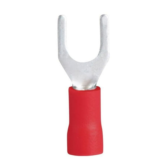 22-18 AWG Spade Terminal, Red - Pack of 10