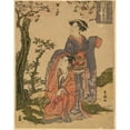 thumbnail image 3 of Toyokuni Utagawa 20x24 Black Modern Framed Museum Art Print Titled - Osome Hisamatsu Chikai No Jushichiya Machi (1788), 3 of 5